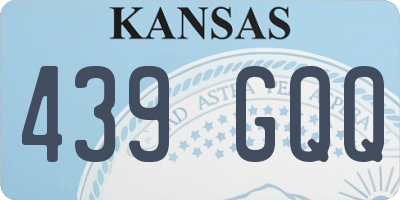 KS license plate 439GQQ