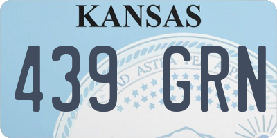 KS license plate 439GRN