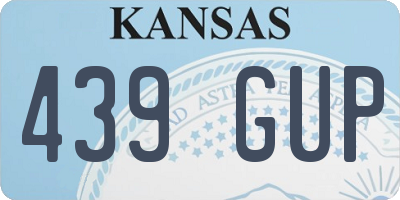 KS license plate 439GUP