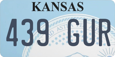 KS license plate 439GUR