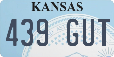 KS license plate 439GUT