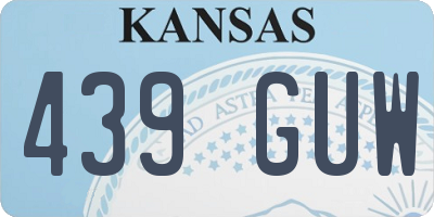 KS license plate 439GUW