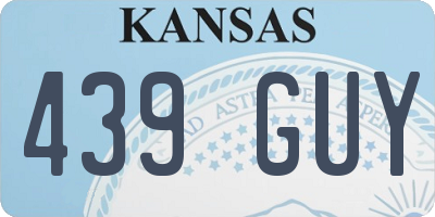 KS license plate 439GUY
