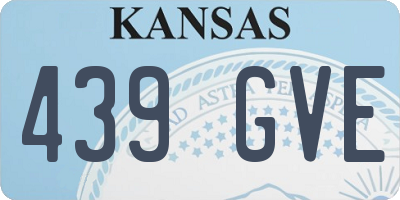 KS license plate 439GVE