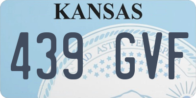 KS license plate 439GVF