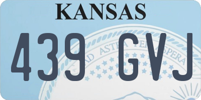KS license plate 439GVJ