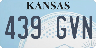 KS license plate 439GVN