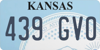 KS license plate 439GVO