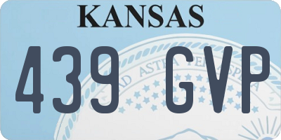 KS license plate 439GVP