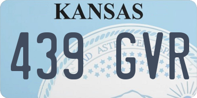 KS license plate 439GVR