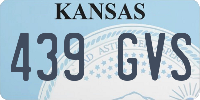 KS license plate 439GVS