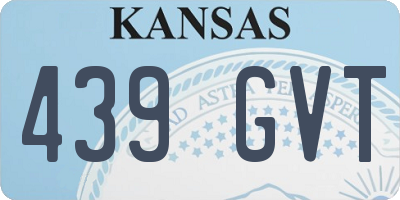 KS license plate 439GVT