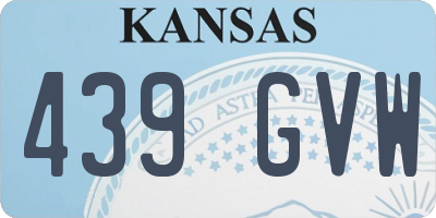 KS license plate 439GVW