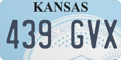 KS license plate 439GVX