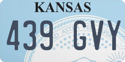 KS license plate 439GVY