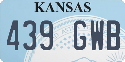 KS license plate 439GWB