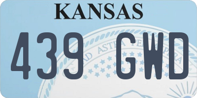 KS license plate 439GWD