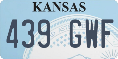 KS license plate 439GWF