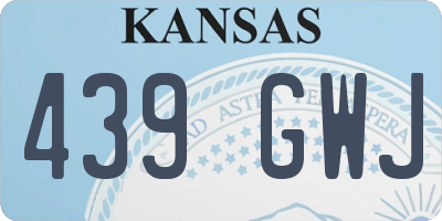 KS license plate 439GWJ