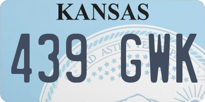 KS license plate 439GWK