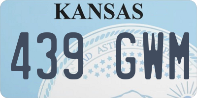 KS license plate 439GWM