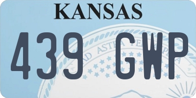 KS license plate 439GWP