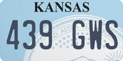 KS license plate 439GWS