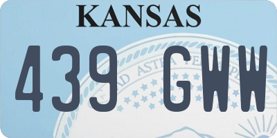KS license plate 439GWW