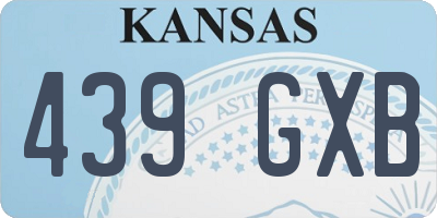 KS license plate 439GXB