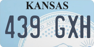 KS license plate 439GXH