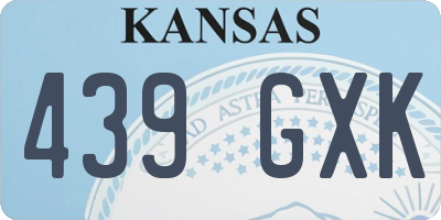 KS license plate 439GXK