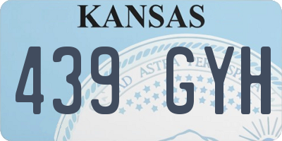 KS license plate 439GYH