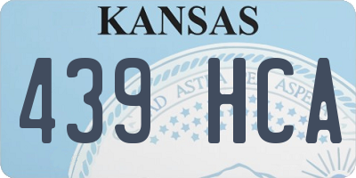 KS license plate 439HCA