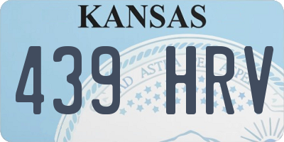 KS license plate 439HRV