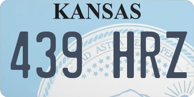 KS license plate 439HRZ