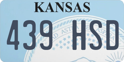 KS license plate 439HSD