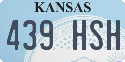 KS license plate 439HSH