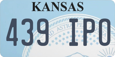 KS license plate 439IPO