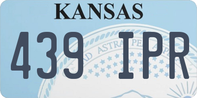 KS license plate 439IPR