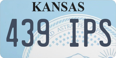 KS license plate 439IPS