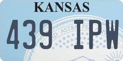 KS license plate 439IPW