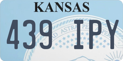 KS license plate 439IPY