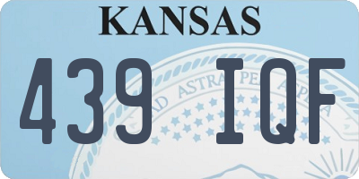 KS license plate 439IQF