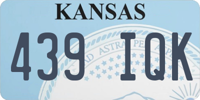 KS license plate 439IQK