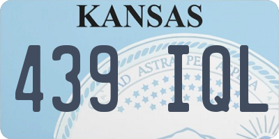 KS license plate 439IQL