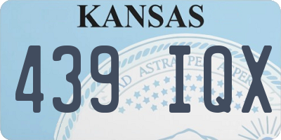 KS license plate 439IQX
