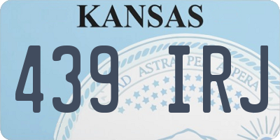 KS license plate 439IRJ