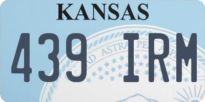 KS license plate 439IRM