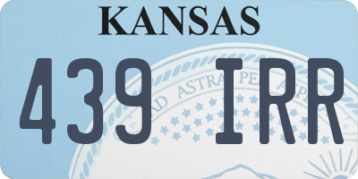 KS license plate 439IRR