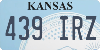 KS license plate 439IRZ